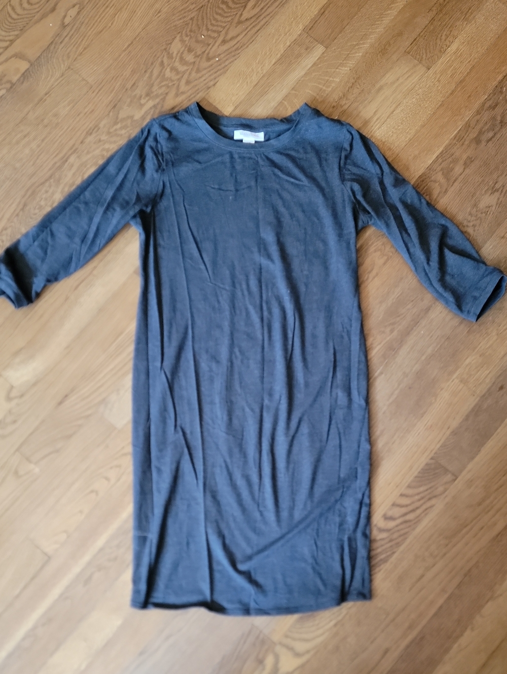 Motherhood Charcoal Gray Long Sleeve Knit Dress